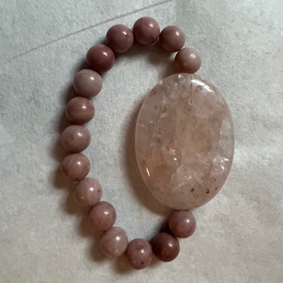 5 bracelet bundle: rose quartz, Tiger's eye, ; new without tags - Picture 12 of 14